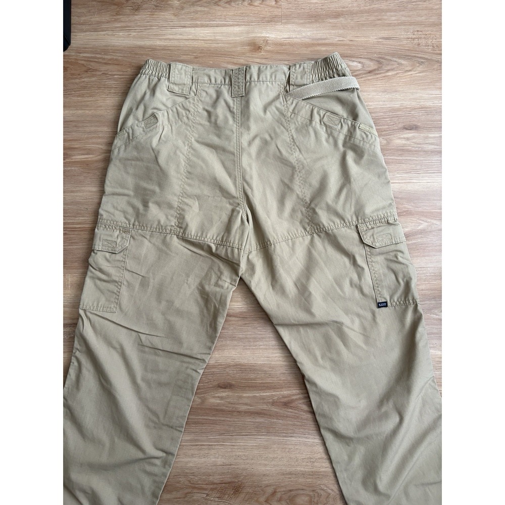 5.11 Tactical Series Pants Mens 38x32 Tan Cargo Ripstop Workwear Utility 74273 - Picture 3 of 6